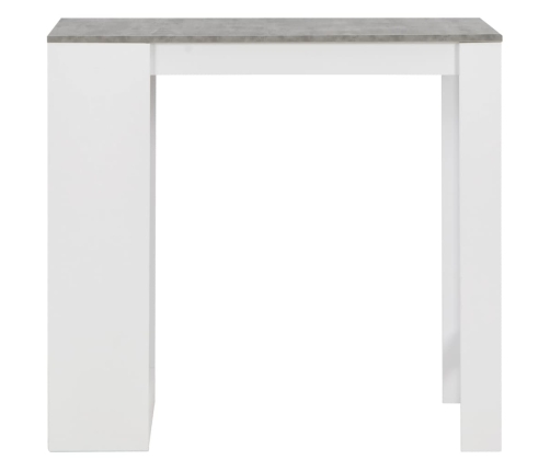 Mesa alta de cocina con estantería blanca 110x50x103 cm