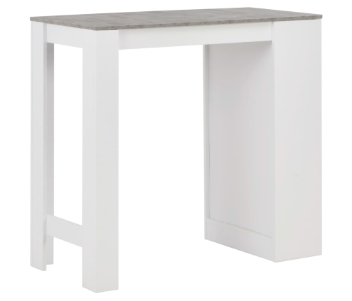 Mesa alta de cocina con estantería blanca 110x50x103 cm