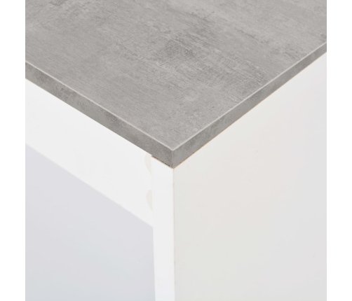 Mesa alta de cocina con estantería blanca 110x50x103 cm