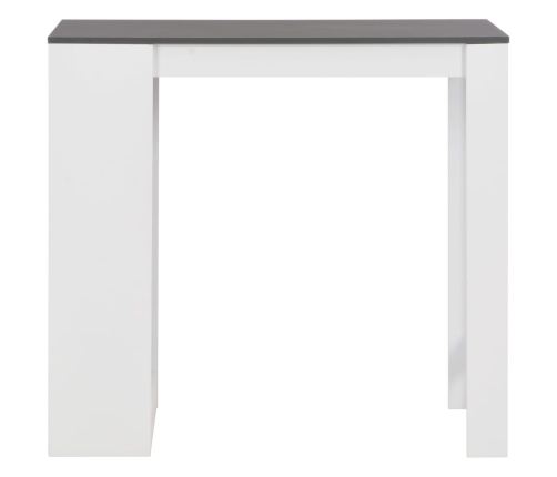 Mesa alta de cocina con estantería blanca 110x50x103 cm