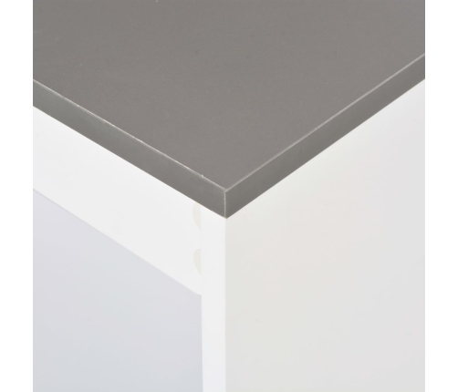 Mesa alta de cocina con estantería blanca 110x50x103 cm