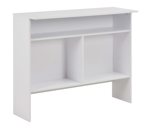 Mesa de bar con 2 tableros blanca 130x40x120 cm