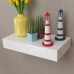 Estantes de pared flotantes con cajones 2 uds blanco 48 cm