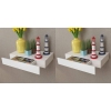 vidaXL Estantes de pared flotantes con cajones 2 uds blanco 48 cm