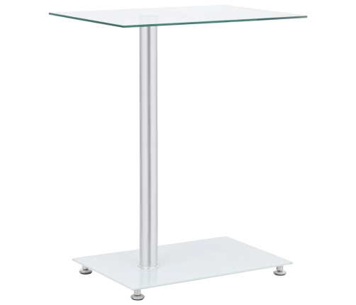 Mesa auxiliar en U vidrio templado transparente 45x30x58 cm