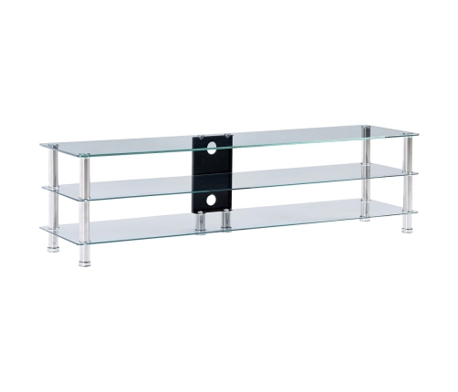 Mueble de TV vidrio templado transparente 150x40x40 cm