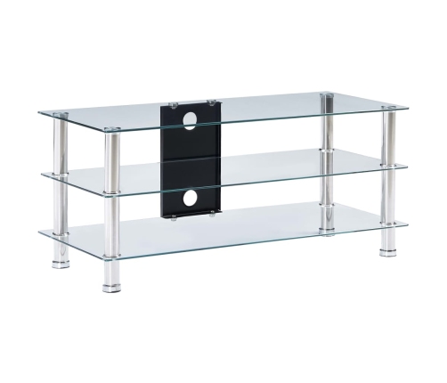 vidaXL Mueble de TV vidrio templado transparente 90x40x40 cm