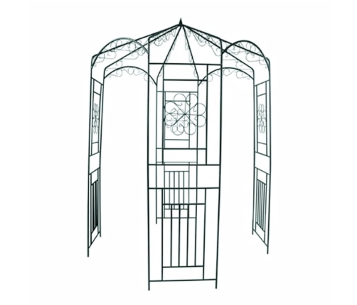 Arco de jardín 250 cm verde oscuro