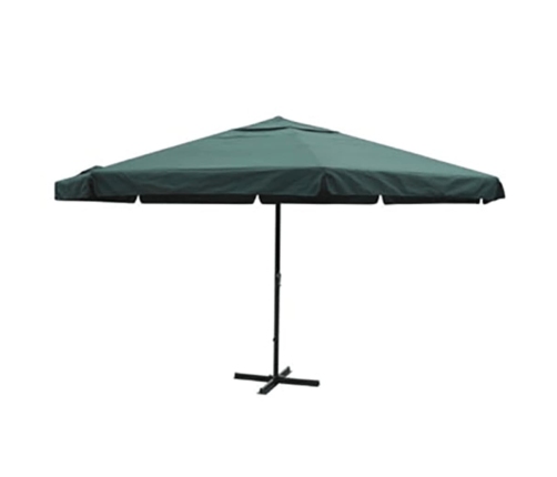 Sombrilla aluminio verde 500 cm