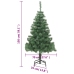 Árbol de Navidad artificial con soporte 150 ramas 380 cm