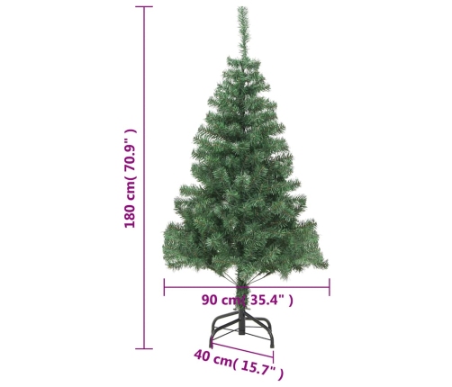 Árbol de Navidad artificial con soporte 180 cm 564 ramas