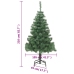 Árbol de Navidad artificial con soporte acero 910 ramas 210 cm