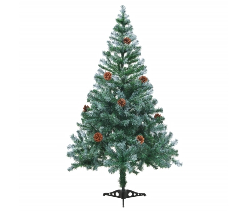 Árbol de navidad glaseado con piñas 150 cm