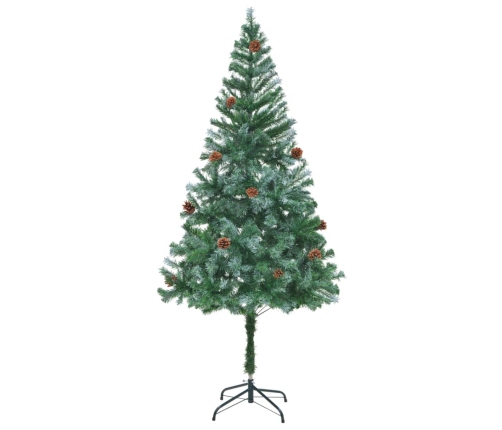 Árbol de Navidad glaseado con piñas 180 cm