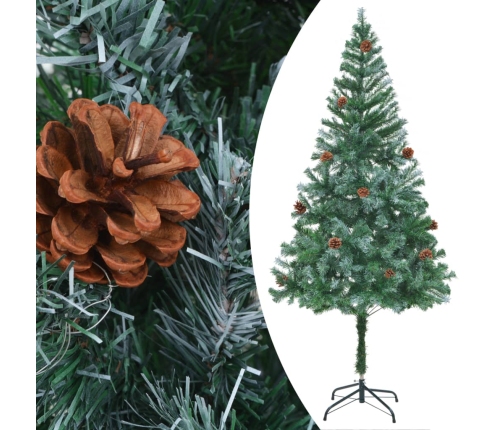 Árbol de Navidad glaseado con piñas 180 cm