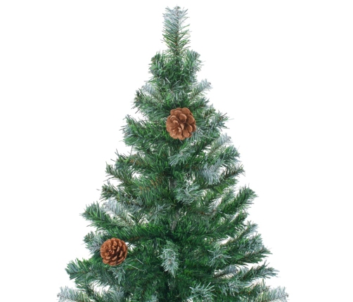 Árbol de Navidad artificial con piñas 210 cm