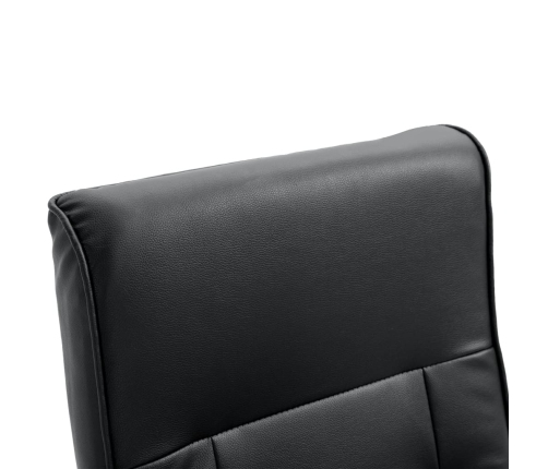 Sillón de masaje de cuero sintético negro