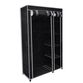 Armario plegable 110x45x175 cm negro