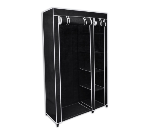 Armario plegable 110x45x175 cm negro