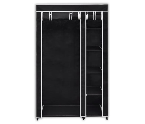 Armario plegable 110x45x175 cm negro