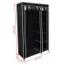 Armario plegable 110x45x175 cm negro