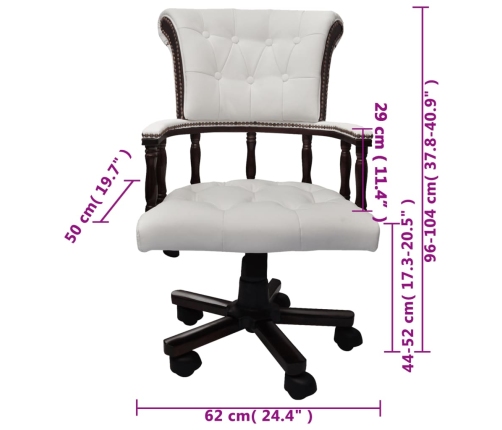 Silla de oficina giratoria blanca