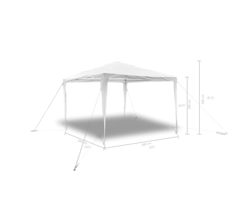 Carpa cenador de jardín techo de pirámide 3x3 m