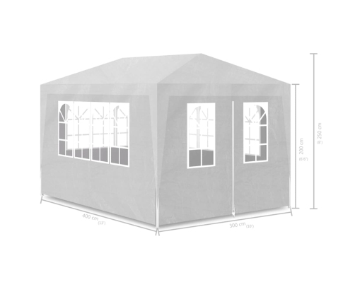 Carpa para fiestas blanco 3x4 m