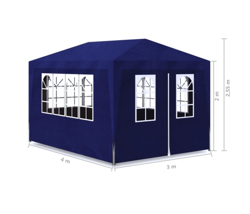 Carpa para fiestas azul 3x4 m