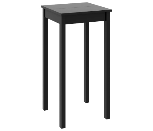 Mesa alta de bar MDF negra 55x55x107 cm