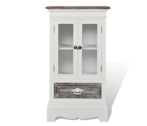 Mueble de 2 puertas y 1 cajón MDF blanco