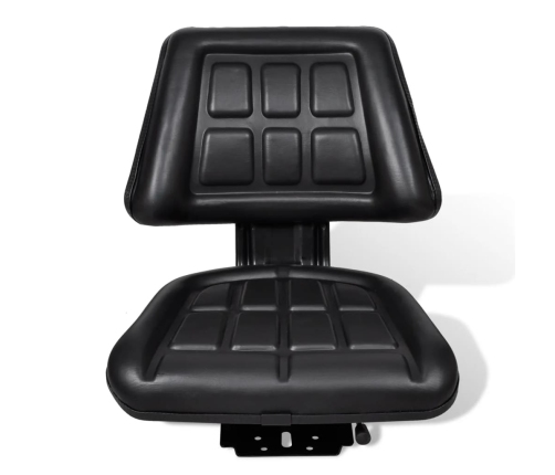 Asiento de tractor con respaldo negro