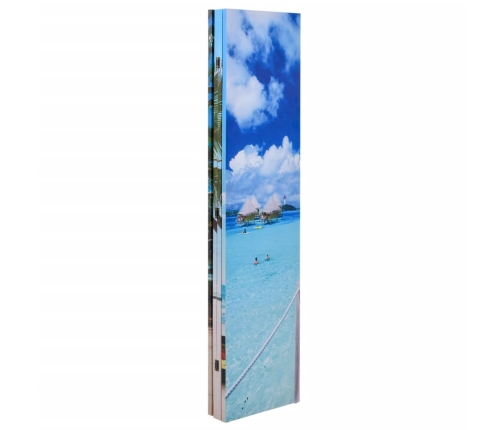 Biombo divisor plegable diseño playa 160x170 cm