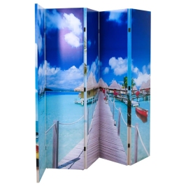 Biombo divisor plegable 200x170 cm playa