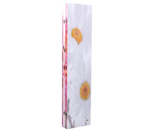 Biombo divisor plegable 200x170 cm flores