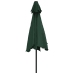 Sombrilla con palo de acero verde 3 m