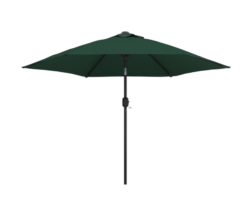 Sombrilla con palo de acero verde 3 m