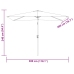 Sombrilla rectangular blanco arena 200x300 cm