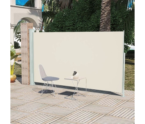 Toldo lateral de jardín o terraza crema 160x300 cm