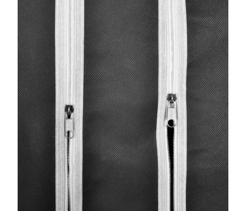 Armario de tela compartimentos y varillas negro 45x150x176 cm