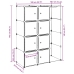 vidaXl Armario modular 9 compartimentos negro y blanco 109x36,5x143 cm