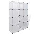 vidaXl Armario modular con 9 compartimentos blanco 109x36,5x143 cm