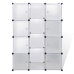 vidaXl Armario modular con 9 compartimentos blanco 109x36,5x143 cm