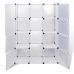 vidaXl Armario modular con 9 compartimentos blanco 109x36,5x143 cm