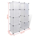 vidaXl Armario modular con 9 compartimentos blanco 109x36,5x143 cm