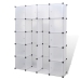 Armario modular con 14 compartimentos blanco 37x146x180,5 cm