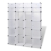 Armario modular con 18 compartimentos blanco 37x146x180,5 cm