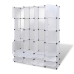 Armario modular con 18 compartimentos blanco 37x146x180,5 cm