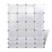 Armario modular con 18 compartimentos blanco 37x146x180,5 cm