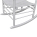 vidaXL Mecedora de madera con asiento curvado madera blanca